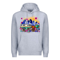 Heather Grey traveler Premium Hoodie - Zillion Design Studio