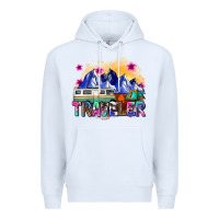 White traveler Premium Hoodie - Zillion Design Studio