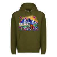 Army Green traveler Premium Hoodie - Zillion Design Studio