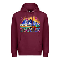 Burgundy traveler Premium Hoodie - Zillion Design Studio