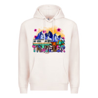 Pale Pink traveler Premium Hoodie - Zillion Design Studio