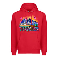 Red traveler Premium Hoodie - Zillion Design Studio