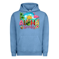 Pigment Pebble Blue aloha beaches Urban Hoodie - texasbilliewilder