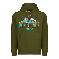 Army Green mountain mama Premium Hoodie - texasbilliewilder