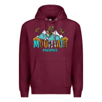 Burgundy mountain mama Premium Hoodie - texasbilliewilder
