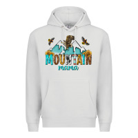 Dove Grey mountain mama Premium Hoodie - texasbilliewilder