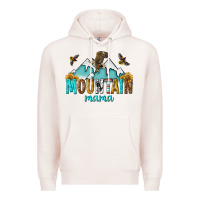 Pale Pink mountain mama Premium Hoodie - texasbilliewilder
