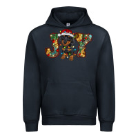 Navy dachshund puppy christmas joy Urban Hoodie - RanaPortraitStore