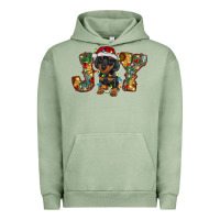Pigment Oil Green dachshund puppy christmas joy Urban Hoodie - RanaPortraitStore