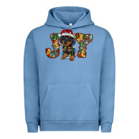 Pigment Pebble Blue dachshund puppy christmas joy Urban Hoodie - RanaPortraitStore