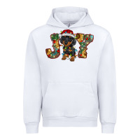 White dachshund puppy christmas joy Urban Hoodie - RanaPortraitStore