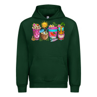 Forest Green aloha coffe cups Urban Hoodie - texasbilliewilder