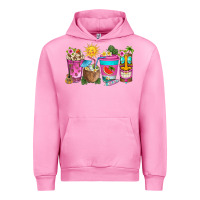 Fuchsia Pink aloha coffe cups Urban Hoodie - texasbilliewilder