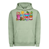 Pigment Oil Green aloha coffe cups Urban Hoodie - texasbilliewilder