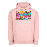 Pigment Salmon aloha coffe cups Urban Hoodie - texasbilliewilder