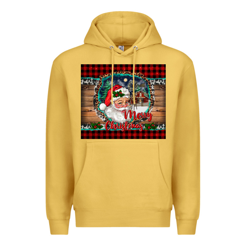 Merry Christmas Santa And Farm Premium Hoodie by RanaPortraitStore | Teevron