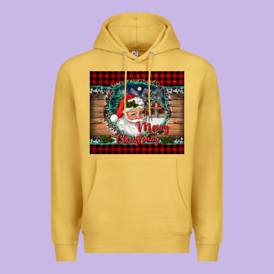 Merry Christmas Santa And Farm Premium Hoodie Designed By Ranaportraitstore