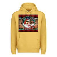 Antique Gold merry christmas santa and farm Premium Hoodie - RanaPortraitStore
