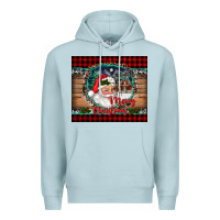 Blue Mist merry christmas santa and farm Premium Hoodie - RanaPortraitStore