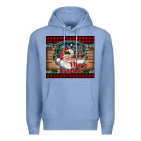 Colony Blue merry christmas santa and farm Premium Hoodie - RanaPortraitStore