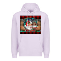 Lilac merry christmas santa and farm Premium Hoodie - RanaPortraitStore