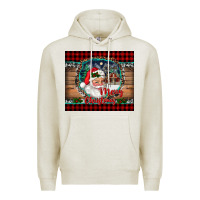 Oatmeal Heather merry christmas santa and farm Premium Hoodie - RanaPortraitStore