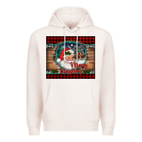 Pale Pink merry christmas santa and farm Premium Hoodie - RanaPortraitStore
