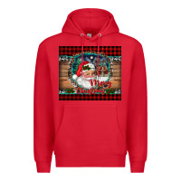 Red merry christmas santa and farm Premium Hoodie - RanaPortraitStore