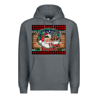 Rock merry christmas santa and farm Premium Hoodie - RanaPortraitStore