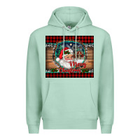 Seafoam merry christmas santa and farm Premium Hoodie - RanaPortraitStore