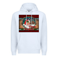 White merry christmas santa and farm Premium Hoodie - RanaPortraitStore