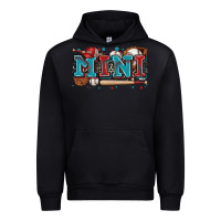 Black mini baseball Urban Hoodie - Zillion Design Studio