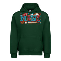 Forest Green mini baseball Urban Hoodie - Zillion Design Studio