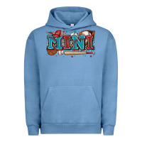 Pigment Pebble Blue mini baseball Urban Hoodie - Zillion Design Studio