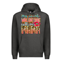 Charcoal Heather my favorite calls me mama Premium Hoodie - texasbilliewilder