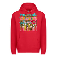 Red my favorite calls me mama Premium Hoodie - texasbilliewilder
