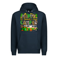Navy happy st. patrick's day camper Premium Hoodie - Zillion Design Studio