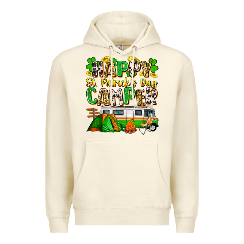 Happy St. Patrick's Day Camper Premium Hoodie by Zillion Design Studio | Teevron