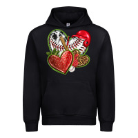 Black baseball with strawberry hearts Urban Hoodie - texasbilliewilder