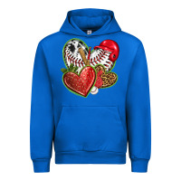 Cobalt baseball with strawberry hearts Urban Hoodie - texasbilliewilder