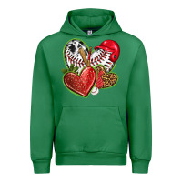 Emerald baseball with strawberry hearts Urban Hoodie - texasbilliewilder