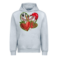 Heather Grey baseball with strawberry hearts Urban Hoodie - texasbilliewilder