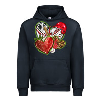 Navy baseball with strawberry hearts Urban Hoodie - texasbilliewilder