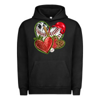 Pigment Black baseball with strawberry hearts Urban Hoodie - texasbilliewilder