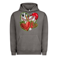 Pigment Tornado baseball with strawberry hearts Urban Hoodie - texasbilliewilder