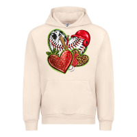 Sandshell baseball with strawberry hearts Urban Hoodie - texasbilliewilder