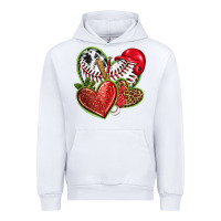 White baseball with strawberry hearts Urban Hoodie - texasbilliewilder