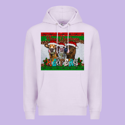 Merry Christmas Heifers Premium Hoodie Designed By Ranaportraitstore