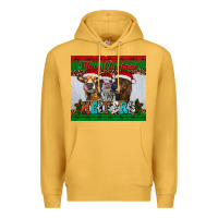Mustard merry christmas heifers Premium Hoodie - RanaPortraitStore