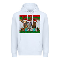White merry christmas heifers Premium Hoodie - RanaPortraitStore